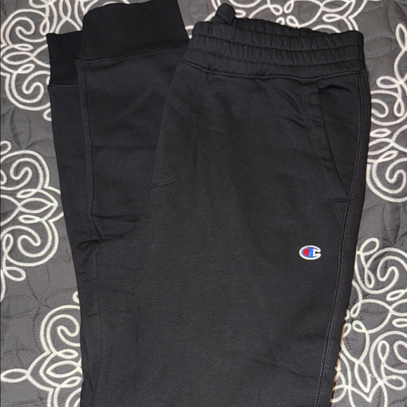 Champion Men Black Sweatpants - Picture 1 of 2